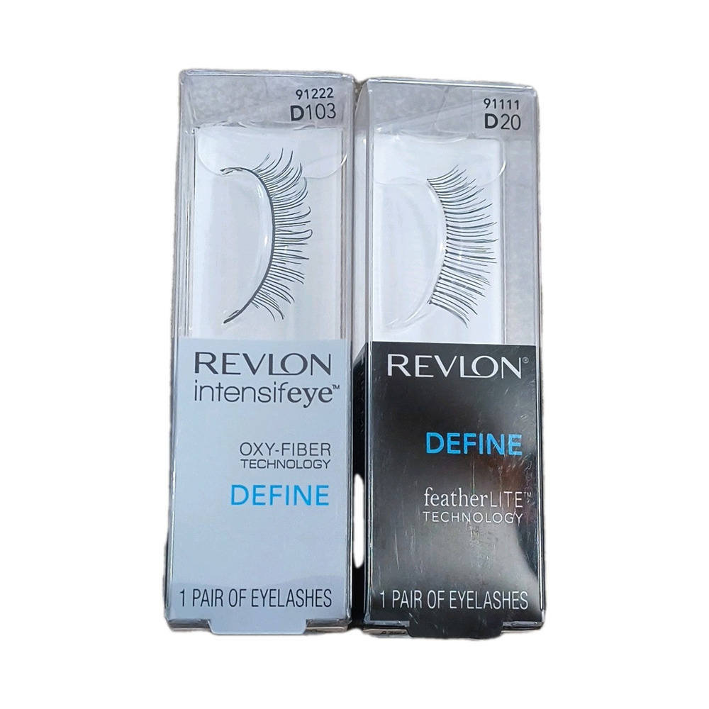 Revlon Intensifeye Define Strip Eyelashes Black Oxy-Fiber featherLITE D103 & D20